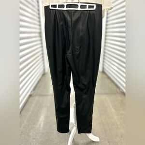 NWT - Mango - Black Faux Leather Leggings - M
